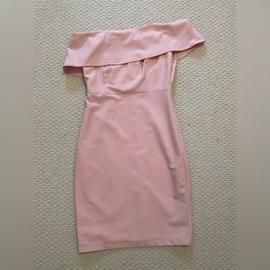 Pink off the shoulder dress